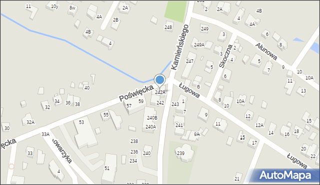 Wrocław, Kamieńskiego Henryka Michała, 242A, mapa Wrocławia