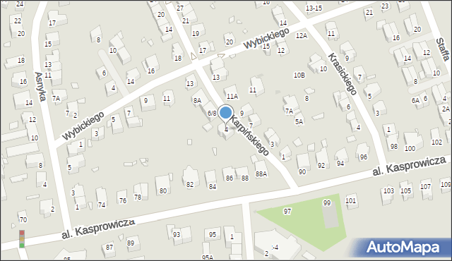 Wrocław, Karpińskiego Franciszka, 4, mapa Wrocławia