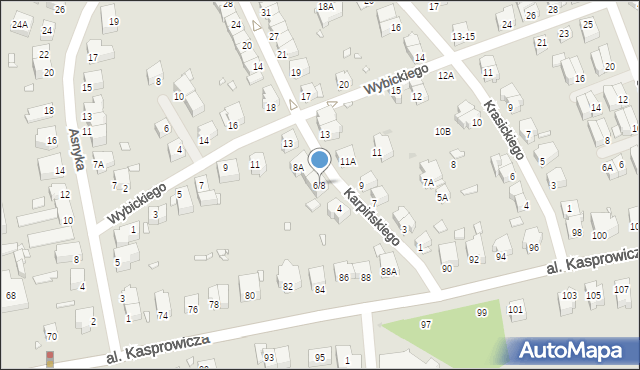 Wrocław, Karpińskiego Franciszka, 6/8, mapa Wrocławia