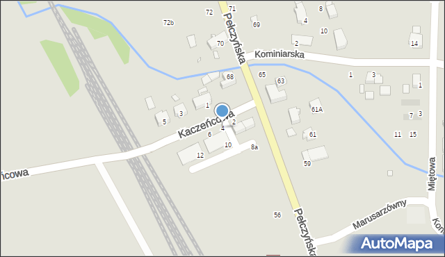 Wrocław, Kaczeńcowa, 4, mapa Wrocławia