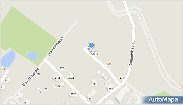 Wrocław, Kamieńskiego Henryka Michała, 278A, mapa Wrocławia