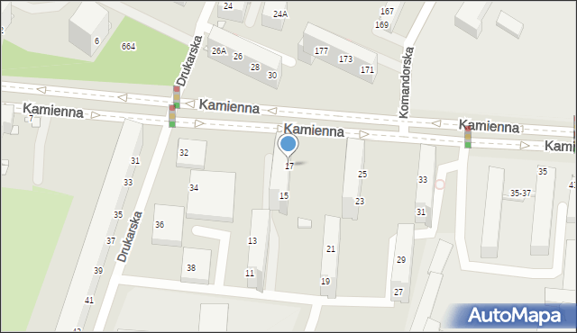 Wrocław, Kamienna, 17, mapa Wrocławia