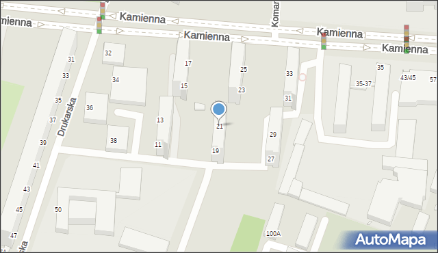Wrocław, Kamienna, 21, mapa Wrocławia