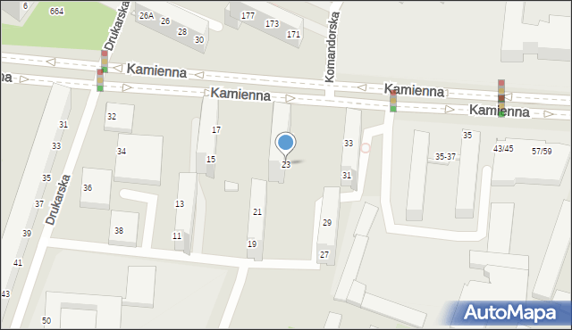 Wrocław, Kamienna, 23, mapa Wrocławia