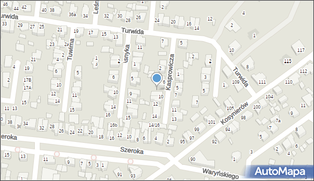 Września, Kasprowicza Jana, 8, mapa Wrześni