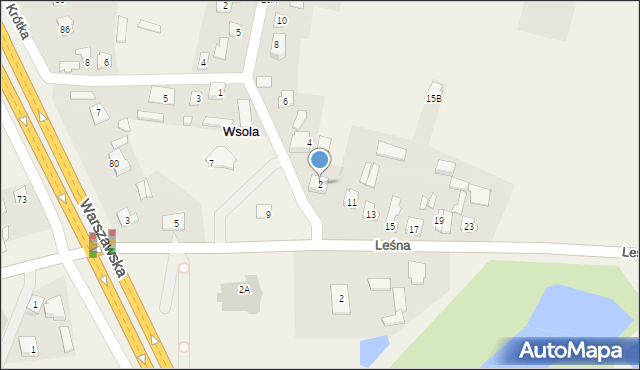 Wsola, Kalinowa, 2, mapa Wsola