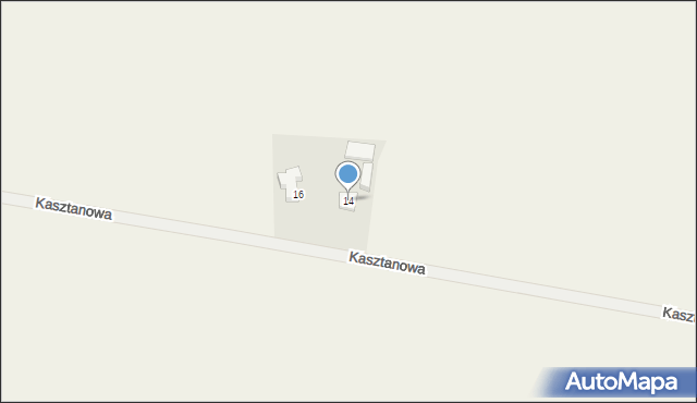 Wtelno, Kasztanowa, 14, mapa Wtelno