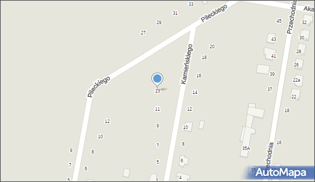 Wysokie Mazowieckie, Kamieńskiego Kazimierza, kpt., 13, mapa Wysokie Mazowieckie