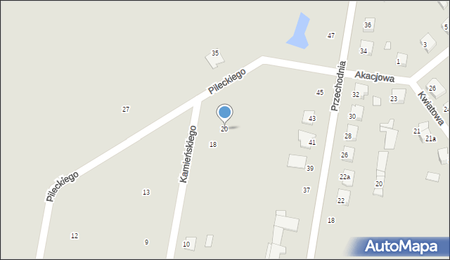 Wysokie Mazowieckie, Kamieńskiego Kazimierza, kpt., 20, mapa Wysokie Mazowieckie