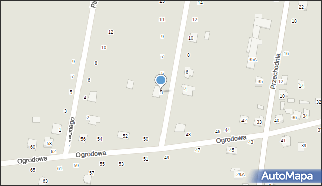 Wysokie Mazowieckie, Kamieńskiego Kazimierza, kpt., 3, mapa Wysokie Mazowieckie