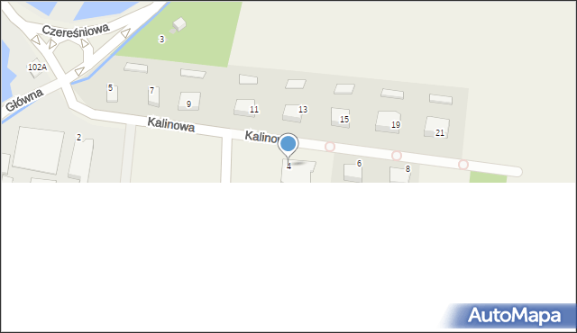 Zaborze, Kalinowa, 4, mapa Zaborze