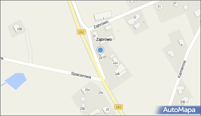 Ząbrowo, Kamienna, 24, mapa Ząbrowo