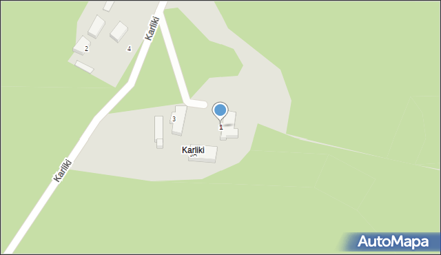 Żagań, Karliki, 1, mapa Żagań