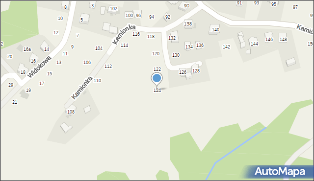 Zakliczyn, Kamionka, 124, mapa Zakliczyn