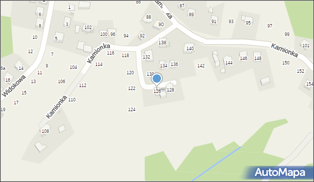 Zakliczyn, Kamionka, 126, mapa Zakliczyn