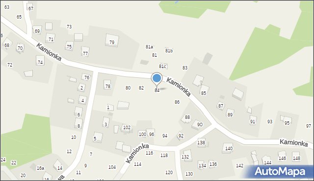 Zakliczyn, Kamionka, 84, mapa Zakliczyn