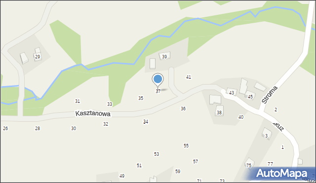 Zakliczyn, Kasztanowa, 37, mapa Zakliczyn