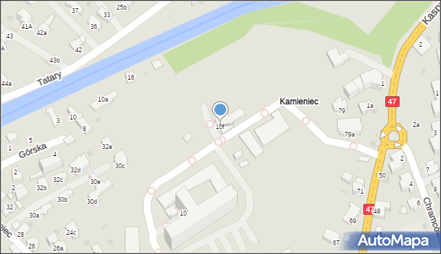 Zakopane, Kamieniec, 10f, mapa Zakopanego