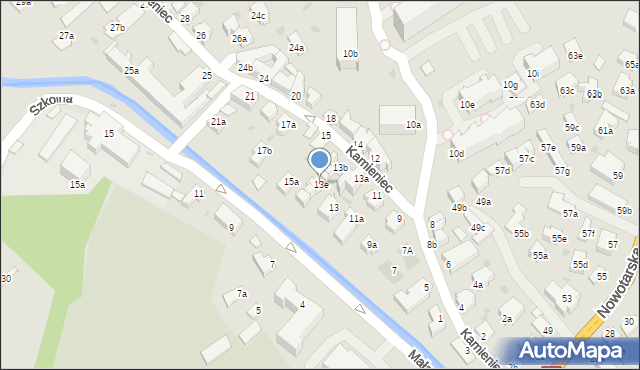 Zakopane, Kamieniec, 13e, mapa Zakopanego