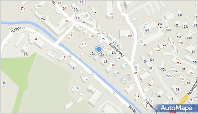 Zakopane, Kamieniec, 13g, mapa Zakopanego