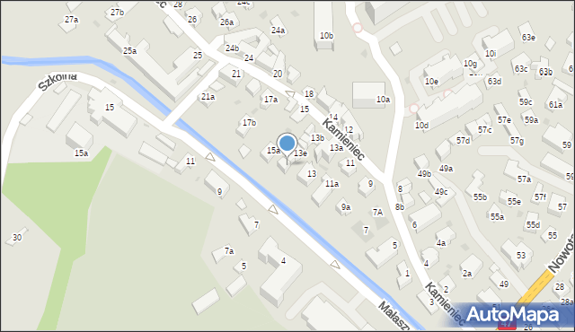 Zakopane, Kamieniec, 13h, mapa Zakopanego