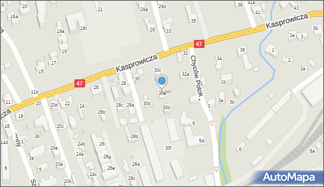 Zakopane, Kasprowicza Jana, 30e, mapa Zakopanego