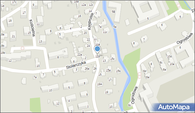 Zakopane, Kasprusie, 11b, mapa Zakopanego