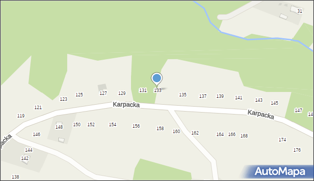 Zalasowa, Karpacka, 133, mapa Zalasowa