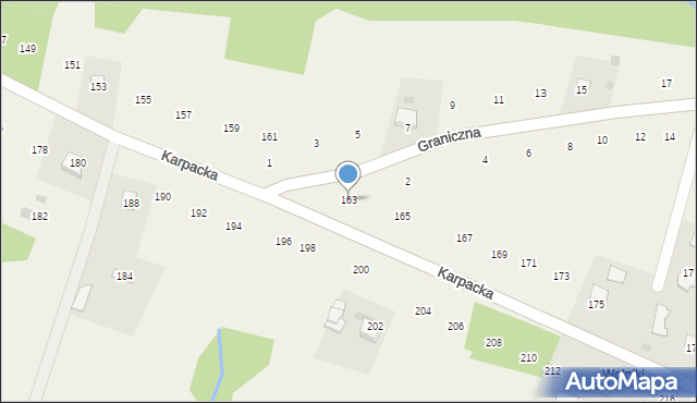 Zalasowa, Karpacka, 163, mapa Zalasowa