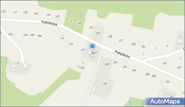 Zalasowa, Karpacka, 180, mapa Zalasowa