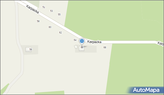 Zalasowa, Karpacka, 66, mapa Zalasowa