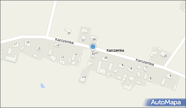 Zalesie, Karczemka, 11, mapa Zalesie
