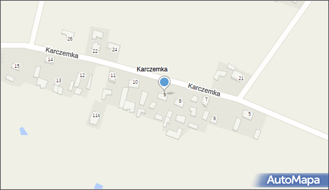 Zalesie, Karczemka, 9, mapa Zalesie