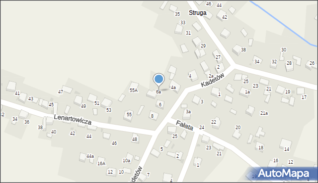 Żarki, Kadetów, 6a, mapa Żarki