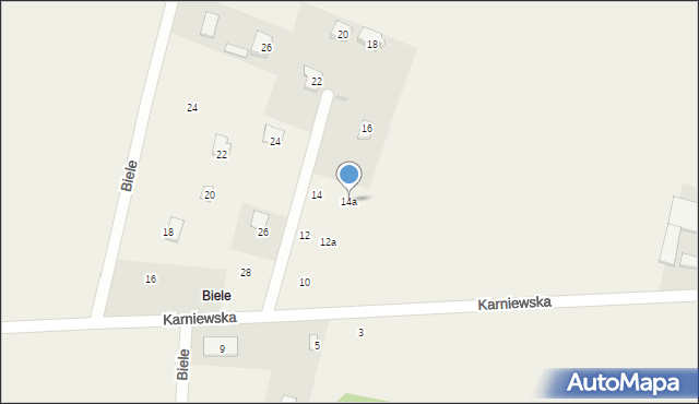 Zatory, Karniewska, 14a, mapa Zatory