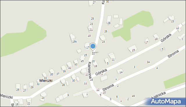 Zawiercie, Kamienna, 22, mapa Zawiercie