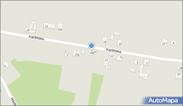 Zawiercie, Karlińska, 13a, mapa Zawiercie