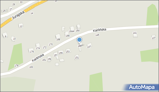 Zawiercie, Karlińska, 149, mapa Zawiercie