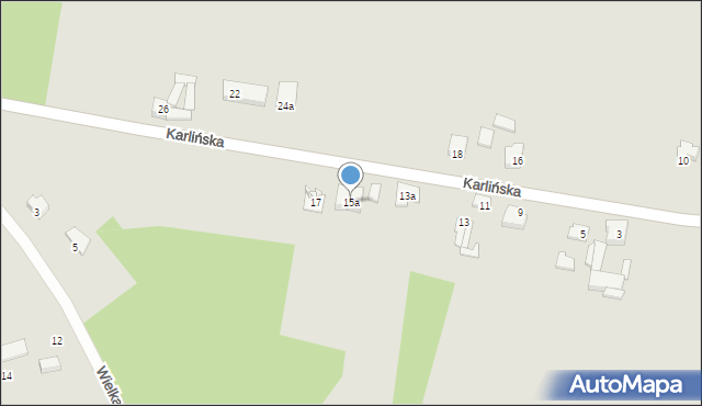 Zawiercie, Karlińska, 15a, mapa Zawiercie