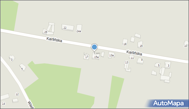 Zawiercie, Karlińska, 15b, mapa Zawiercie