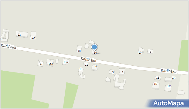 Zawiercie, Karlińska, 16a, mapa Zawiercie