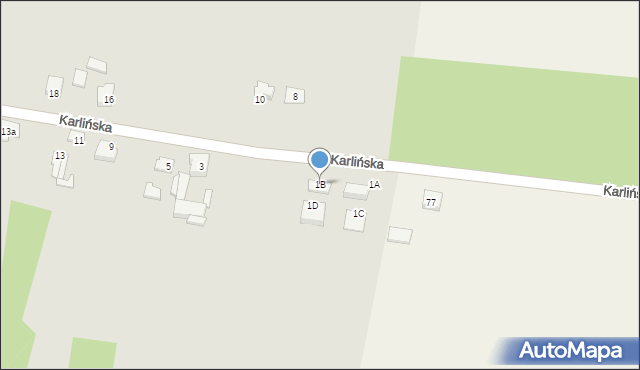 Zawiercie, Karlińska, 1B, mapa Zawiercie