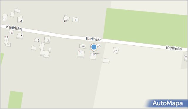 Zawiercie, Karlińska, 1C, mapa Zawiercie