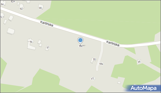 Zawiercie, Karlińska, 55c, mapa Zawiercie