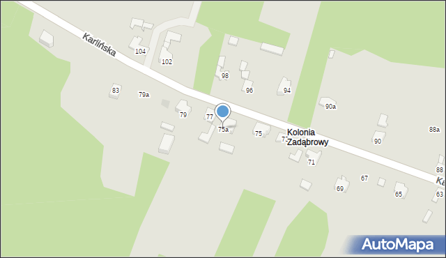 Zawiercie, Karlińska, 75a, mapa Zawiercie