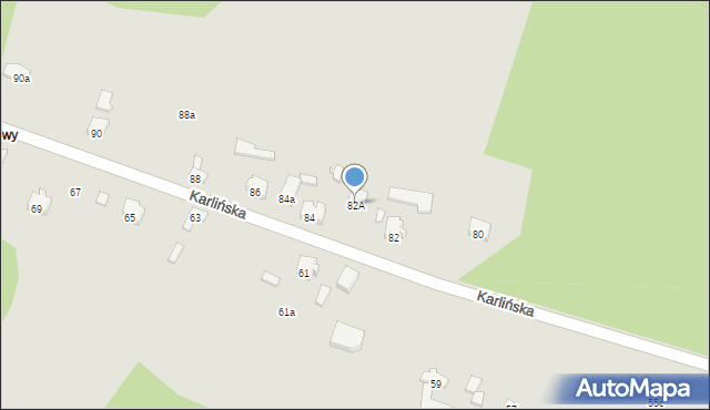 Zawiercie, Karlińska, 82A, mapa Zawiercie