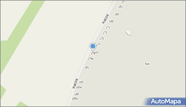 Zduńska Wola, Kacza, 179, mapa Zduńska Wola