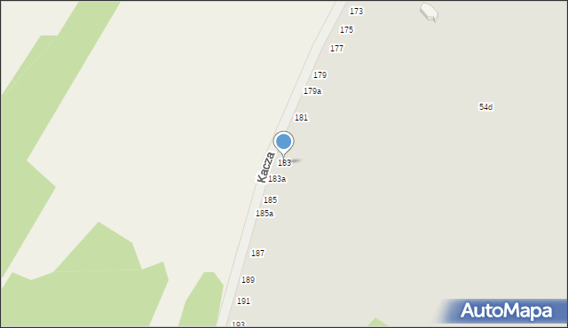 Zduńska Wola, Kacza, 183, mapa Zduńska Wola