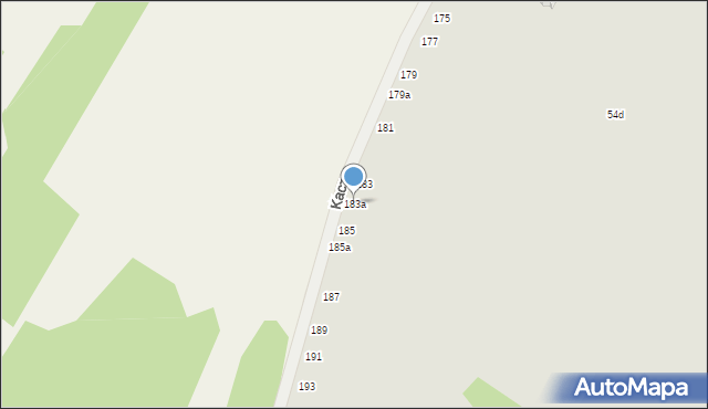 Zduńska Wola, Kacza, 183a, mapa Zduńska Wola