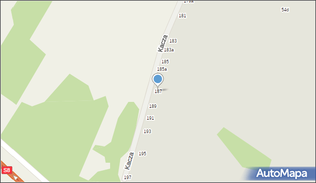 Zduńska Wola, Kacza, 187, mapa Zduńska Wola